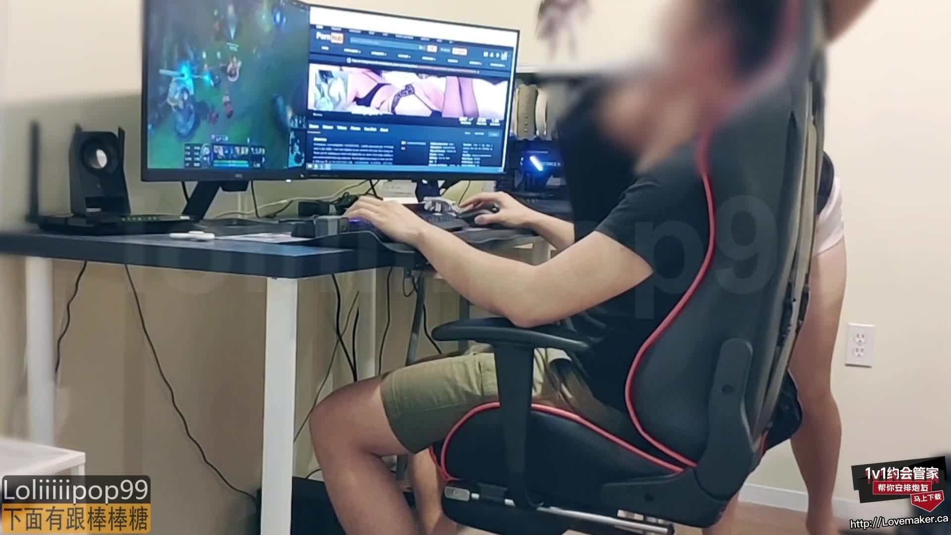 Loliiiiipop99 - Horny Asian Babe Wants Cock and Interrupts My League of Legends Game- Sub